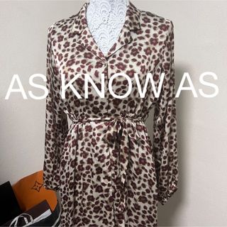 アズノウアズ(AS KNOW AS)のas know as 豹柄ワンピース(ロングワンピース/マキシワンピース)