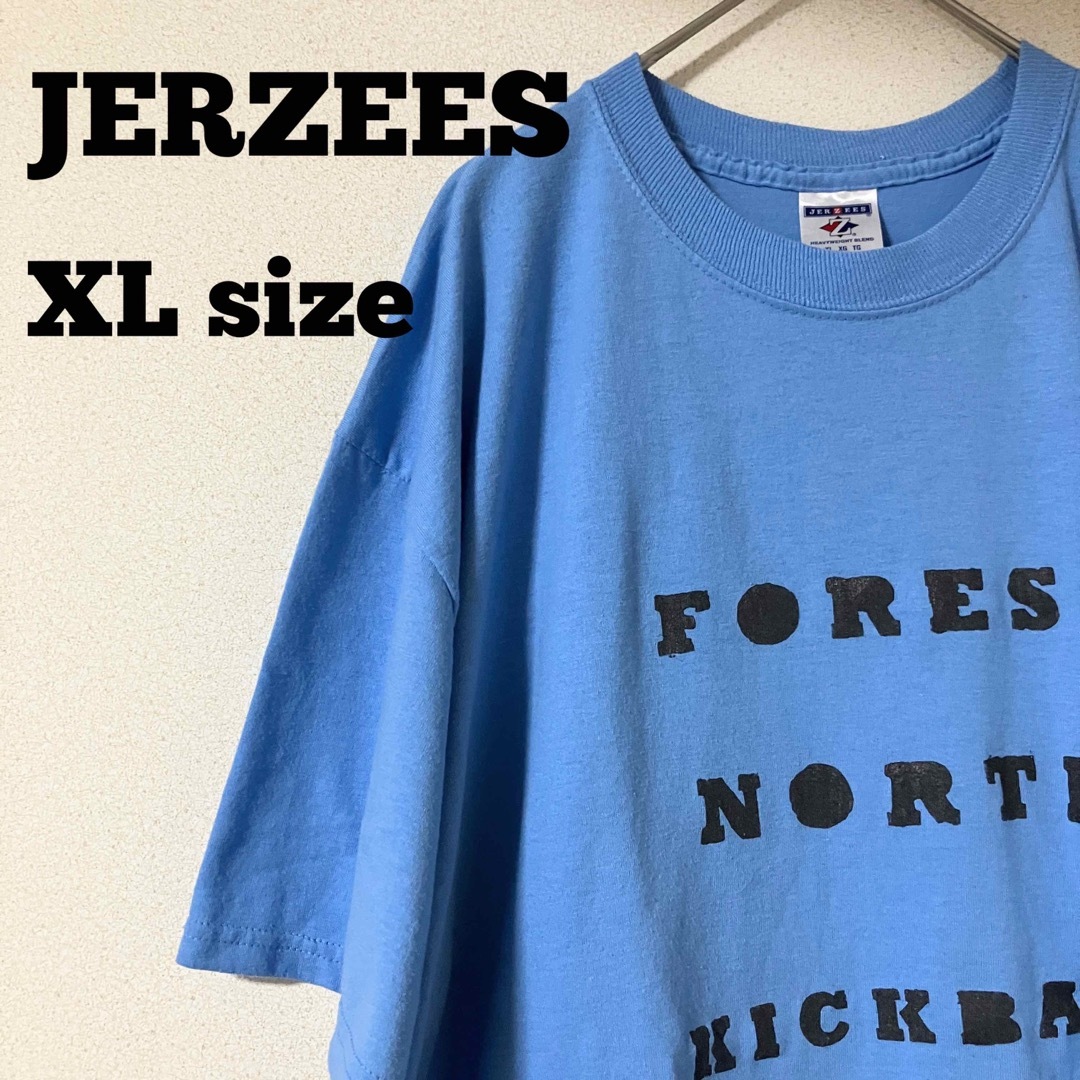 JERZEES(ジャージーズ)の【JERZEES】半袖Tシャツ ライトブルー ＸＬサイズ USA古着 メンズのトップス(Tシャツ/カットソー(半袖/袖なし))の商品写真