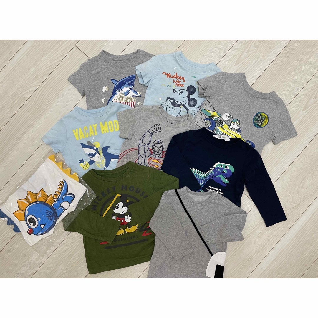 GAP Kids(ギャップキッズ)のキッズ　Tシャツ　90～100cm　9点セット　GAP  H&M キッズ/ベビー/マタニティのキッズ服男の子用(90cm~)(Tシャツ/カットソー)の商品写真