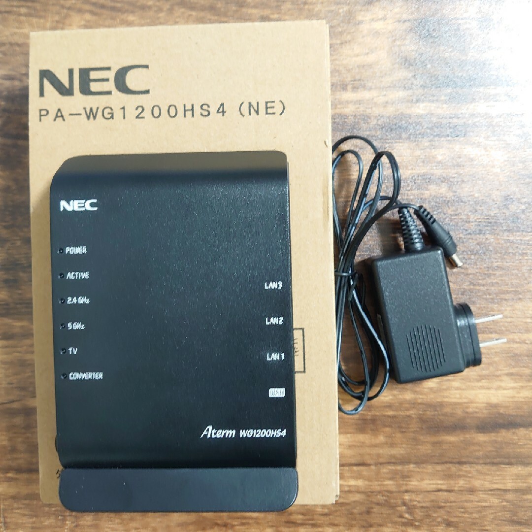 NEC(エヌイーシー)のNEC　PA-WG1200HS4（NE）ルーター スマホ/家電/カメラのPC/タブレット(PC周辺機器)の商品写真