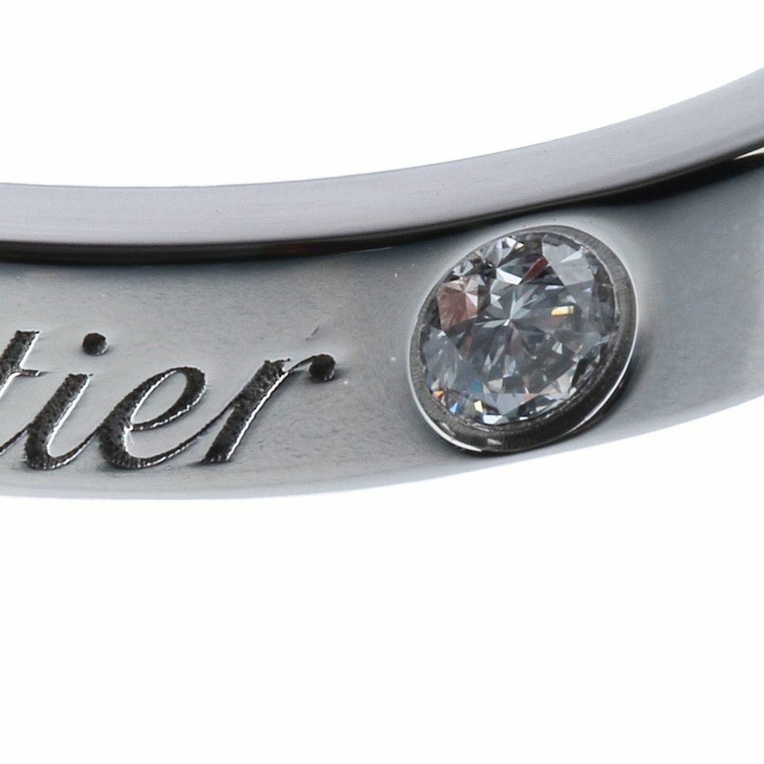 Cartier(カルティエ)のカルティエ ダイヤ リング エングレーブド Cドゥカルティエ #53 2PD 幅3.0mm PT950 Cartier【14122】 レディースのアクセサリー(リング(指輪))の商品写真