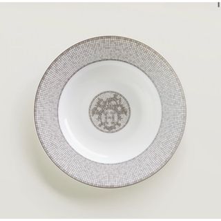 エルメス(Hermes)のエルメススーププレート 〈モザイク 24〉 プラチナ(食器)