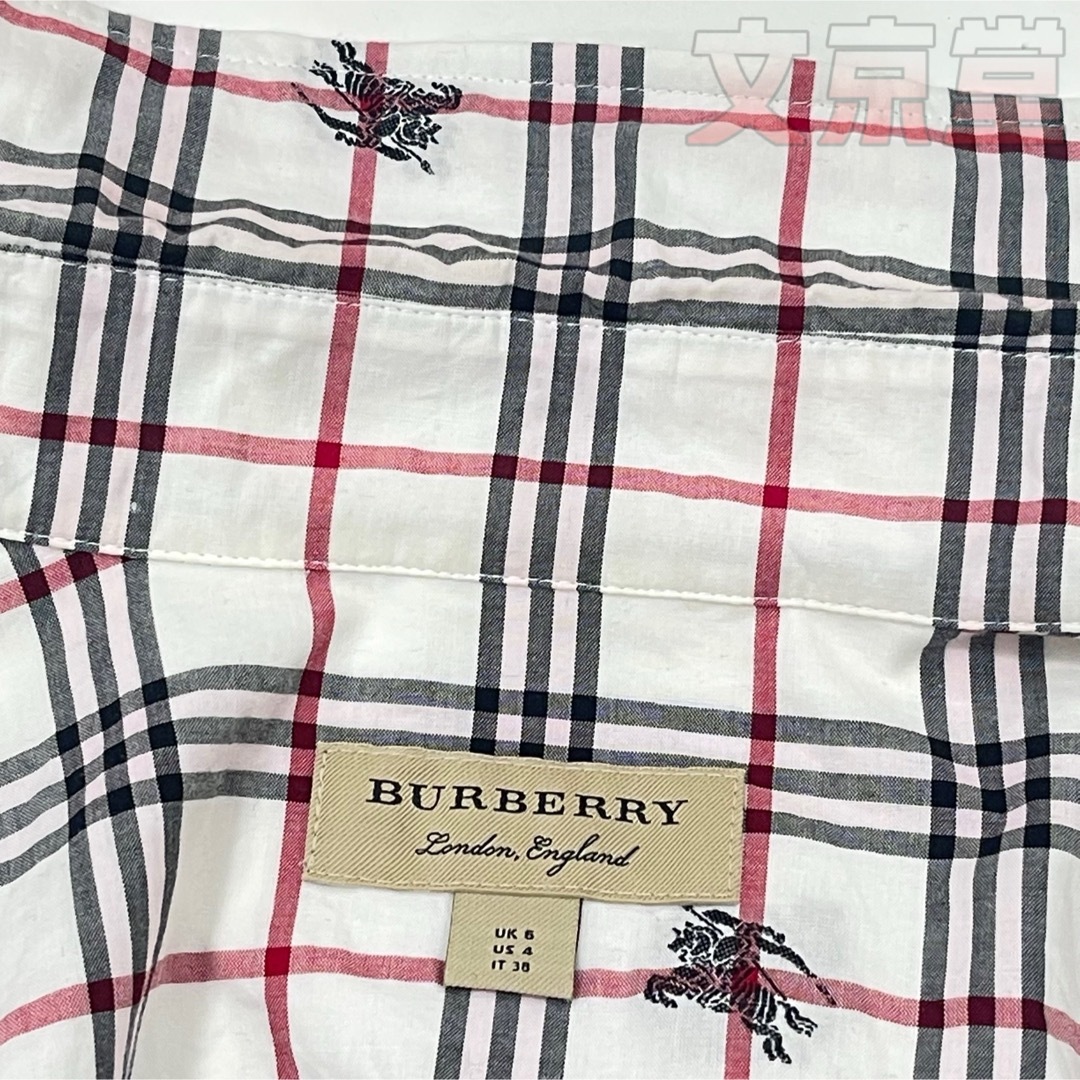 BURBERRY(バーバリー)のバーバリーロンドンBURBERRY（レディース）ノバチェックシャツ　ホースロゴ レディースのトップス(シャツ/ブラウス(長袖/七分))の商品写真