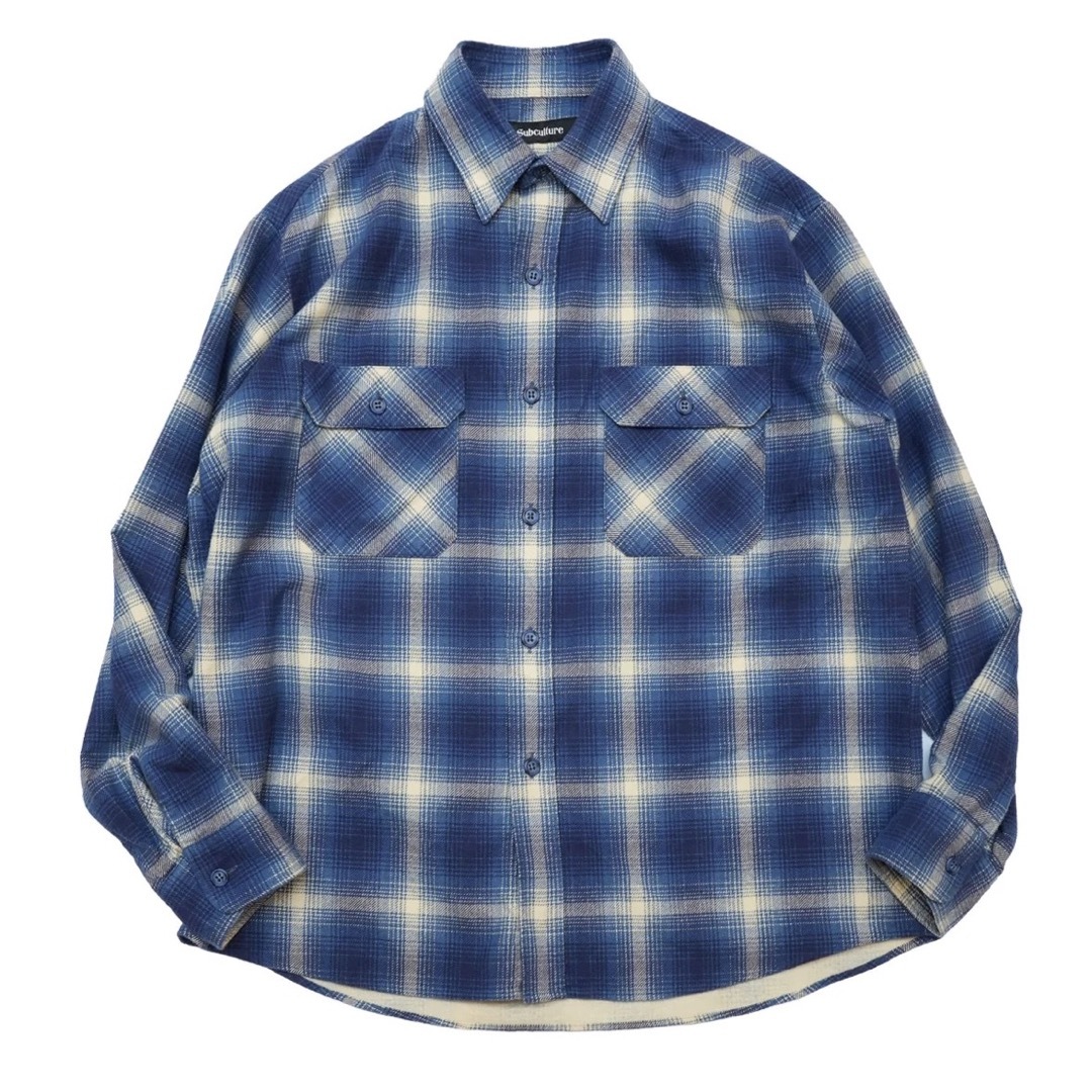 サブカルチャー　OMBRE CHECK SHIRT チェックシャツ　キムタク