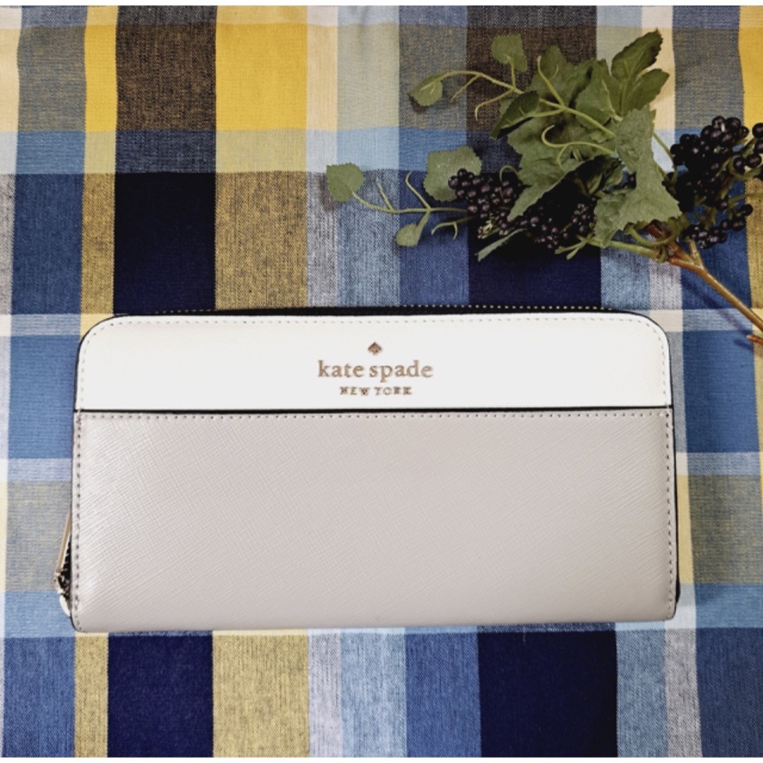 kate spade new york(ケイトスペードニューヨーク)の【KS-007】WLR00120ケイトスペード長財布 ホワイト レディースのファッション小物(財布)の商品写真