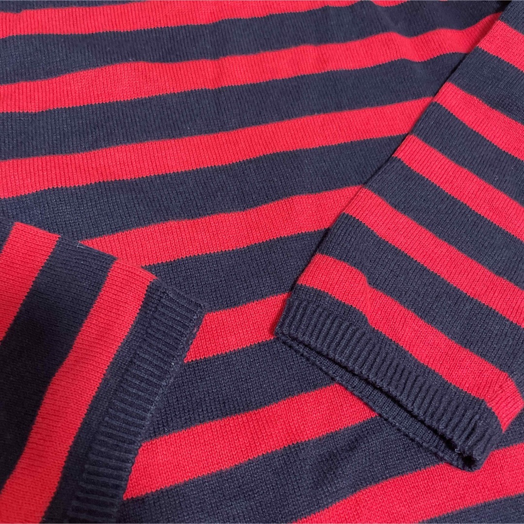 H&M(エイチアンドエム)のH&M  140  男女兼用　赤×黒　セーター キッズ/ベビー/マタニティのキッズ服男の子用(90cm~)(ニット)の商品写真