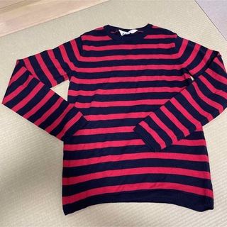 エイチアンドエム(H&M)のH&M  140  男女兼用　赤×黒　セーター(ニット)