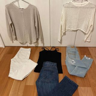 ユニクロ(UNIQLO)の6点まとめ売り　UNIQLOデニム　アバクロダメージスキニー(セット/コーデ)