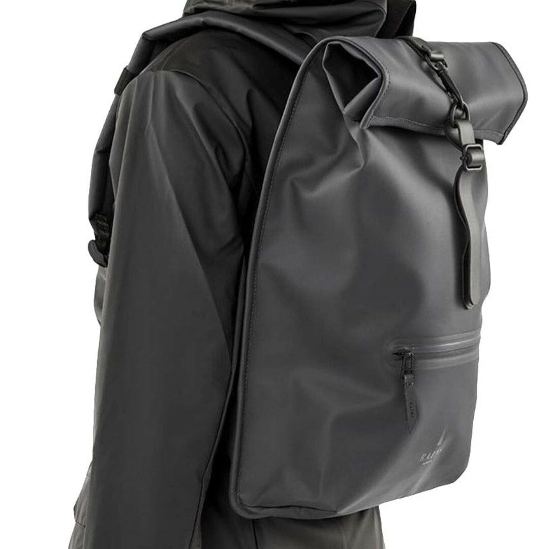 RAINS - 【新品】RAINS RUCKSACK ロールトップ PCリュック ブラックの ...