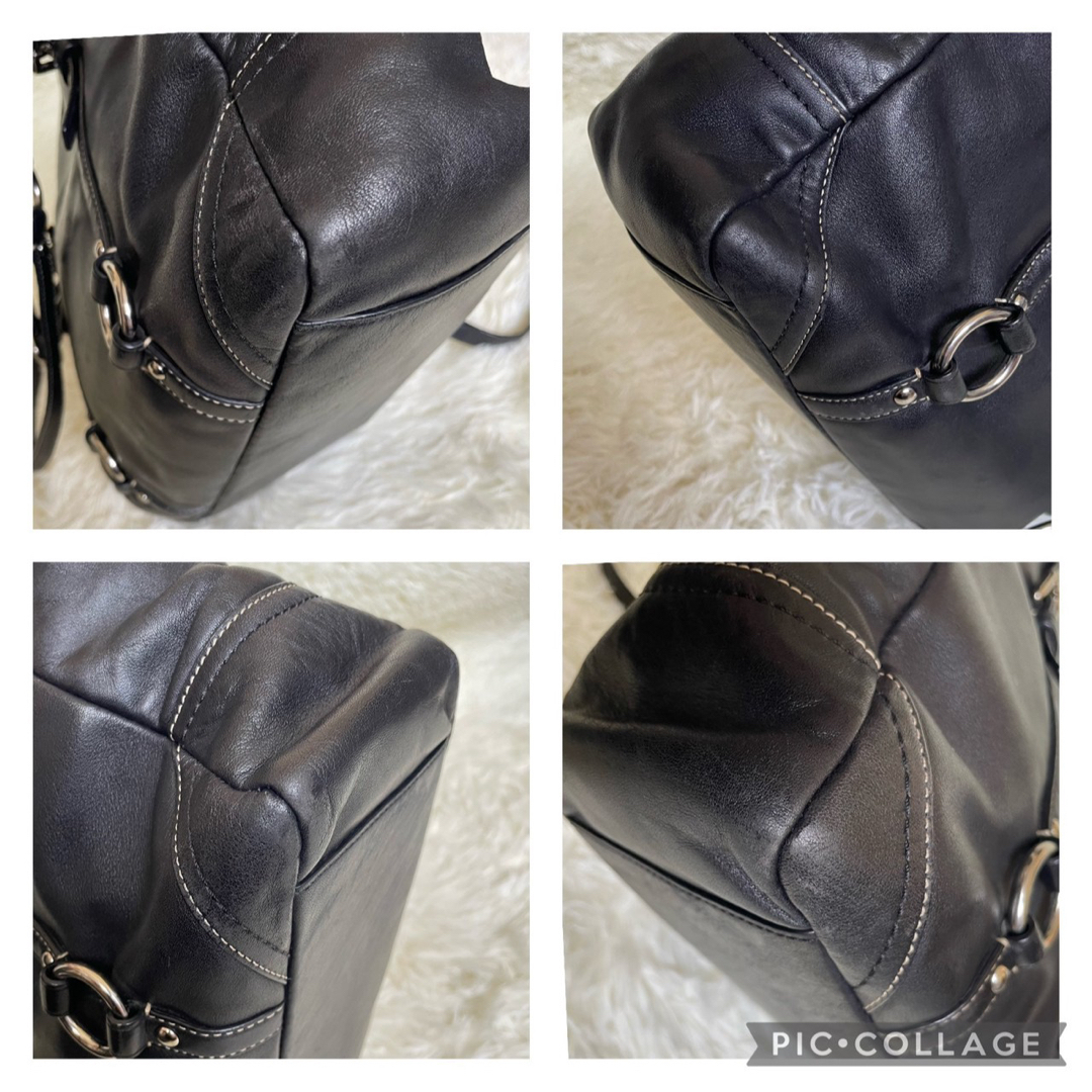 COACH - 美品COACH オールレザー トートバッグ ステッチ ターンロック