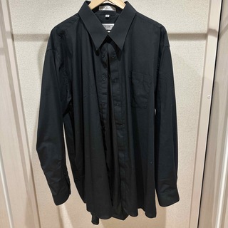 【新品未使用】メンズシャツ コットンポリエステル ブラック(シャツ)