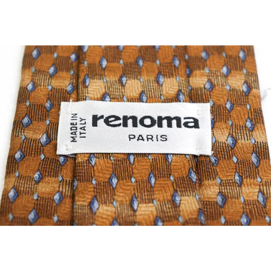 RENOMA(レノマ)のレノマ ブランドネクタイ パネル柄 グラデーション シルク イタリア製 メンズ ブラウン renoma メンズのファッション小物(ネクタイ)の商品写真