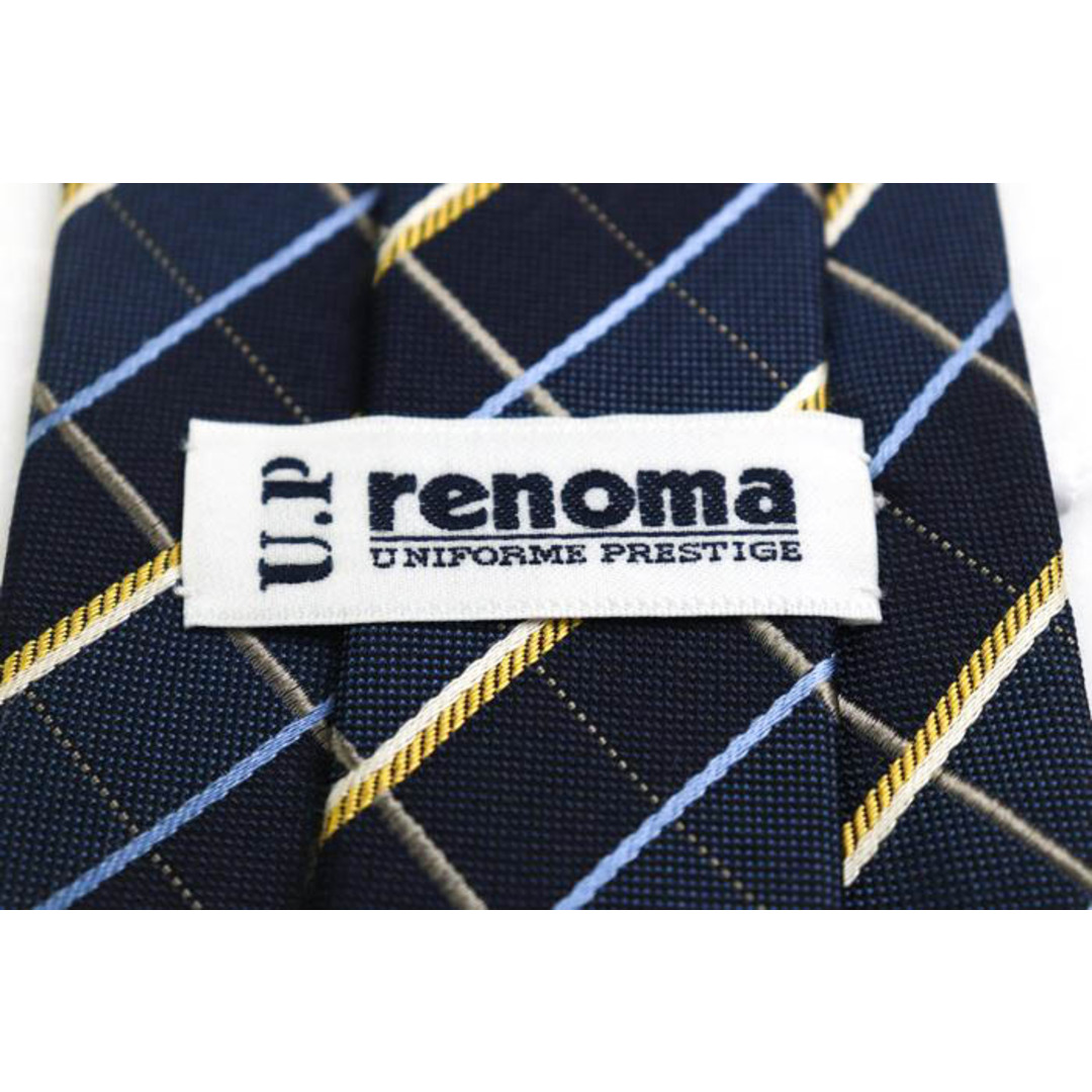 RENOMA(レノマ)のレノマ ブランド ネクタイ シルク 格子柄 メンズ ネイビー renoma メンズのファッション小物(ネクタイ)の商品写真