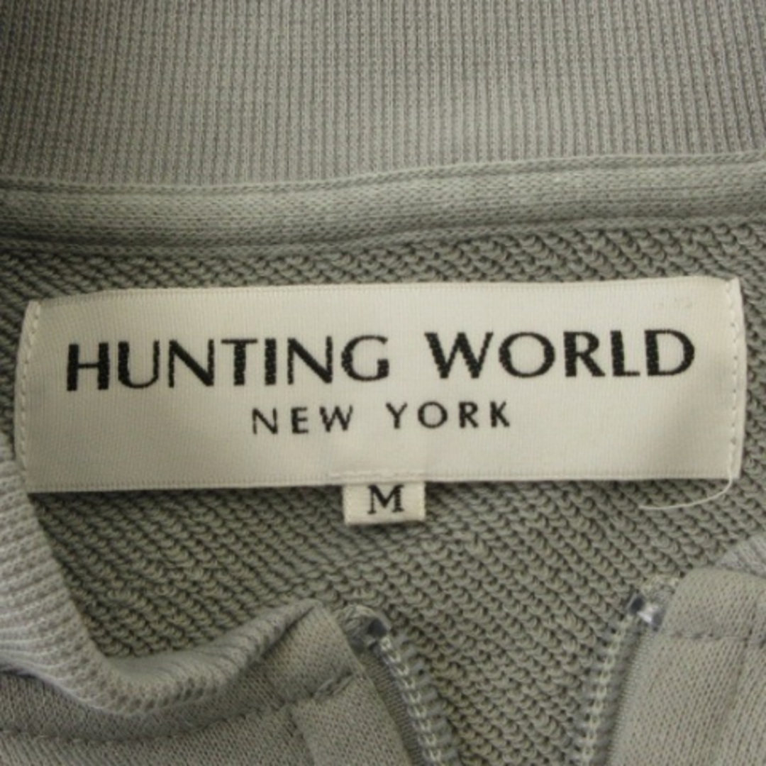 HUNTING WORLD(ハンティングワールド)のハンティングワールド スウェット ジャケット ジップアップ グレー M ■ECS メンズのジャケット/アウター(ブルゾン)の商品写真