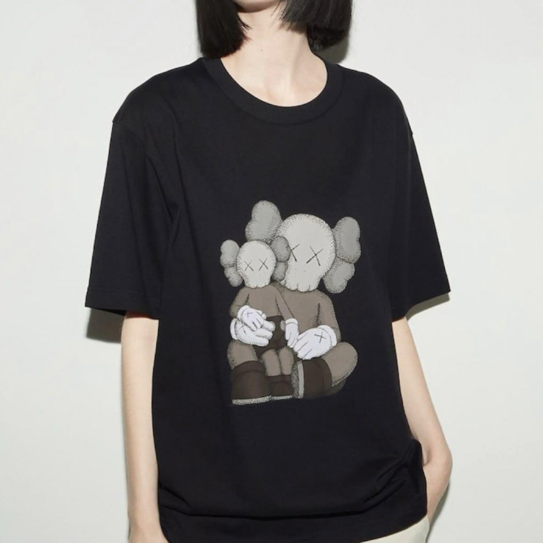 UNIQLO(ユニクロ)の新品未使用品　ユニクロカウズ　コラボTシャツ　 Lサイズ　ブラック　店頭完売 メンズのトップス(Tシャツ/カットソー(半袖/袖なし))の商品写真