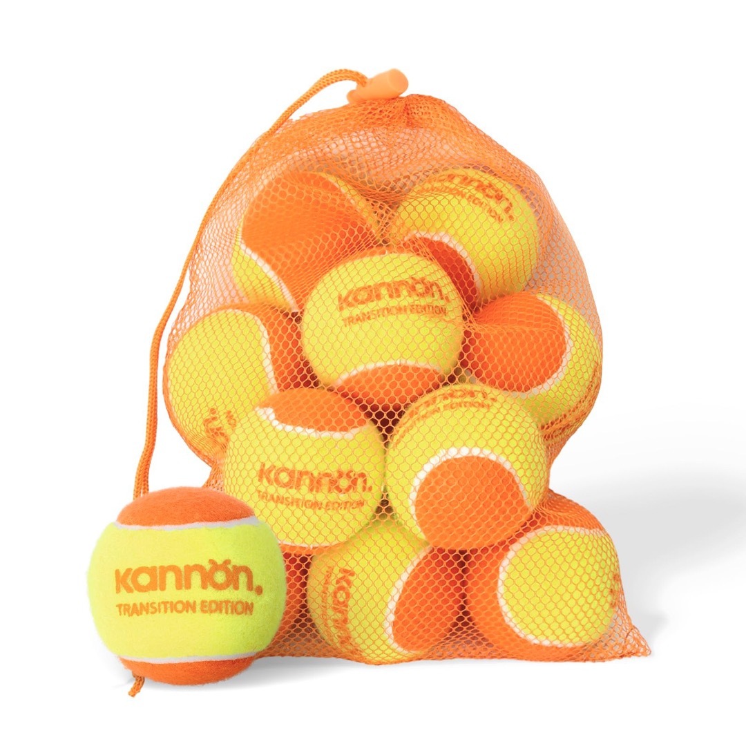 kannon 練習用テニスボール 12パック　収納袋付き　2.5インチ