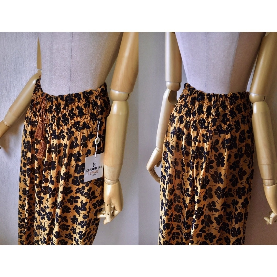 80s Vintage Cerruti Flower Tassel Skirt 3