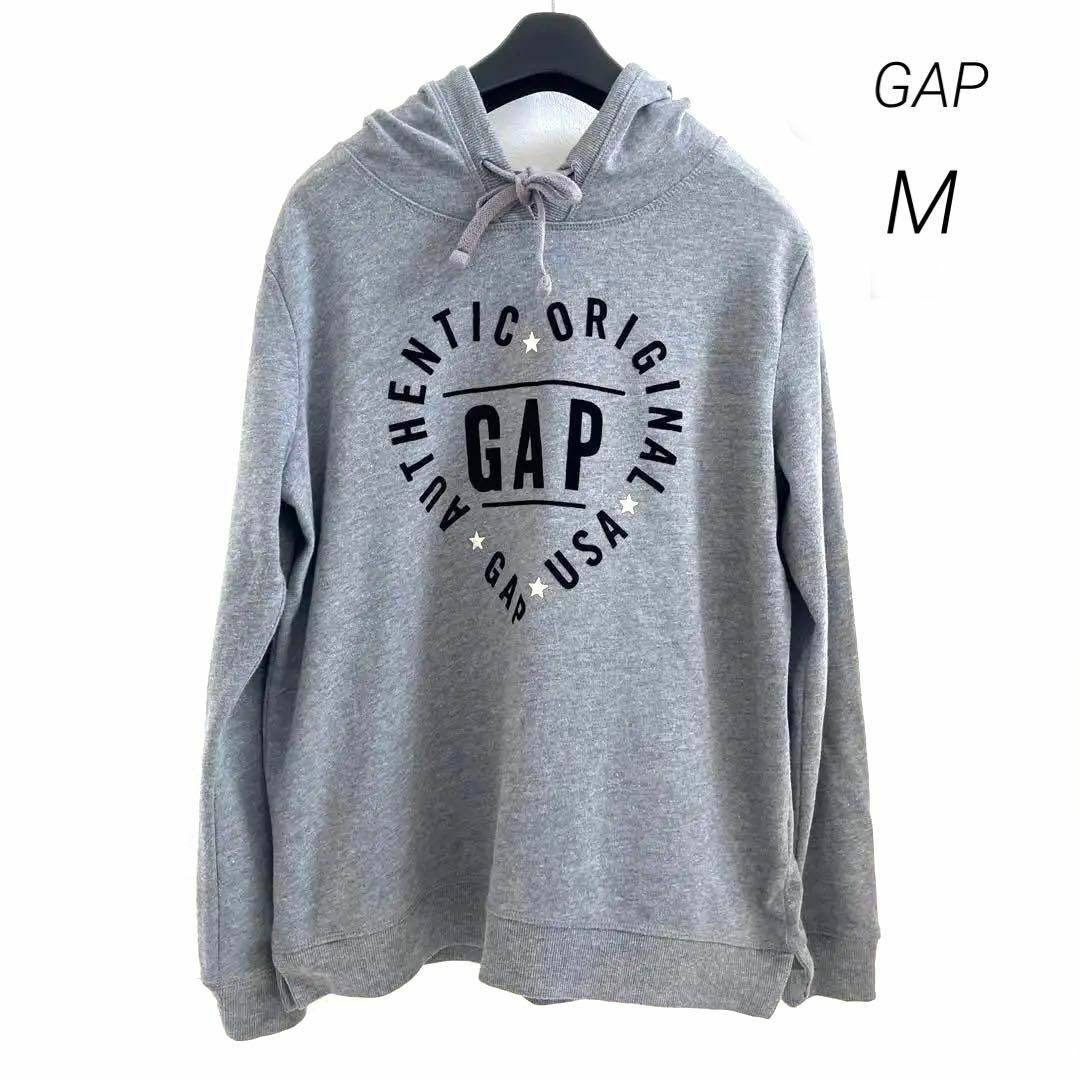 GAP(ギャップ)のGAP レディース  パーカー ハートロゴ グレー Mサイズ レディースのトップス(パーカー)の商品写真