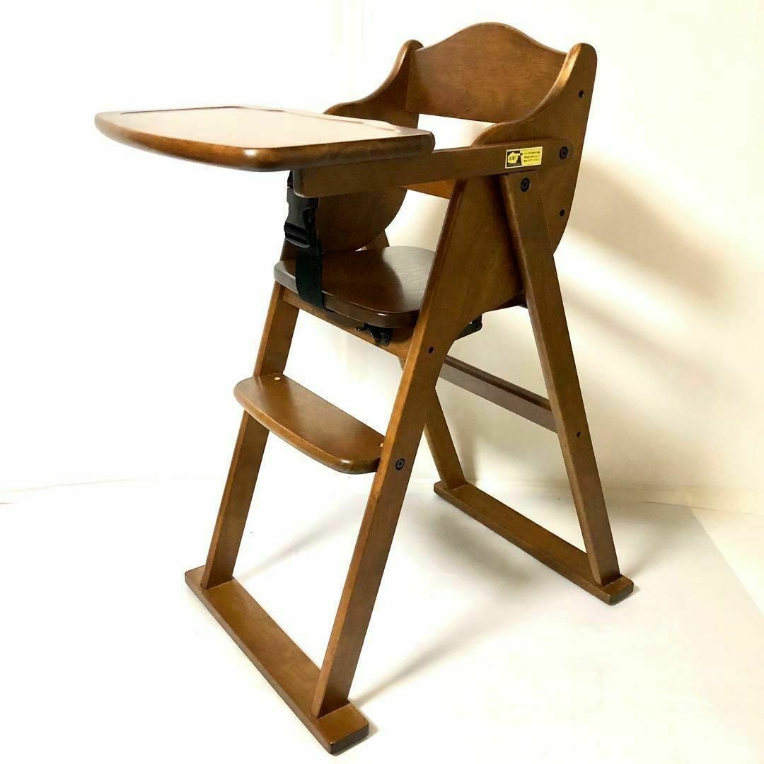 【自然な温もり♪】大和屋　アイグレ　木製チェア　ハイチェア　折りたたみ椅子