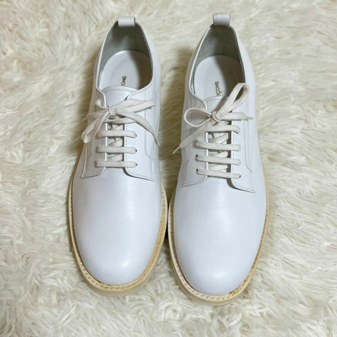 極美品】COMME des GARCONS レザーシューズ ベーシックホワイト-