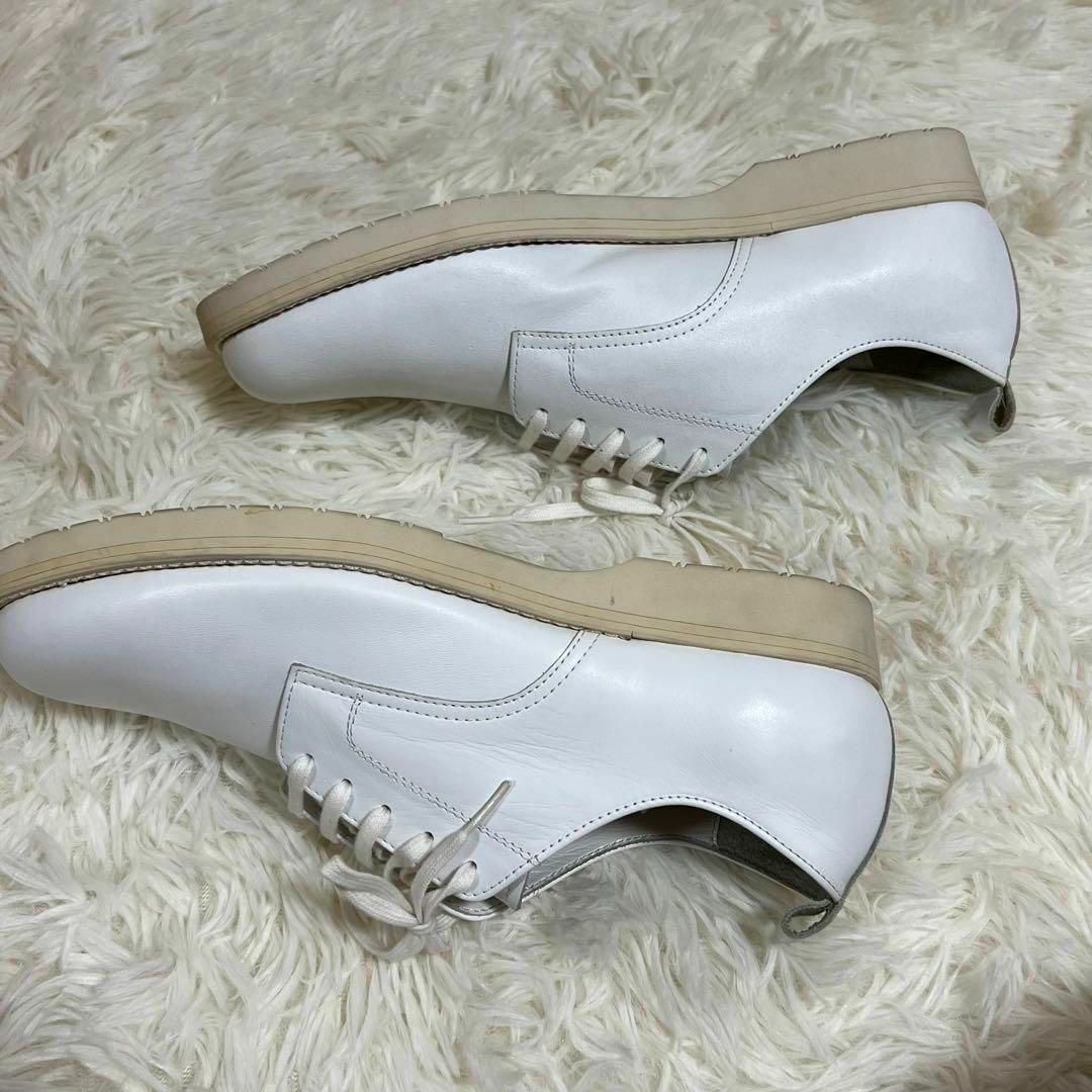【極美品】COMME des GARCONS レザーシューズ ベーシックホワイト