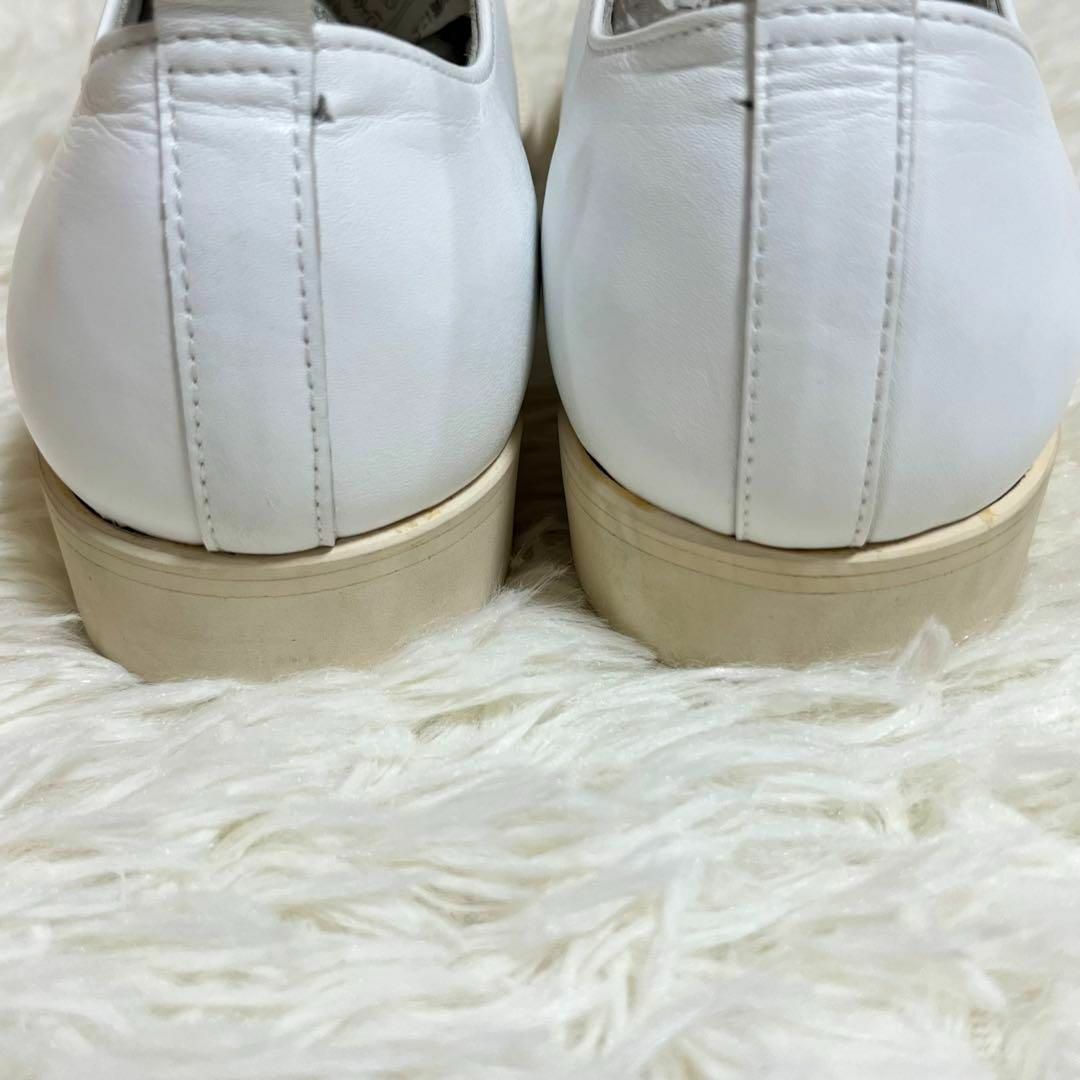 【極美品】COMME des GARCONS レザーシューズ ベーシックホワイト
