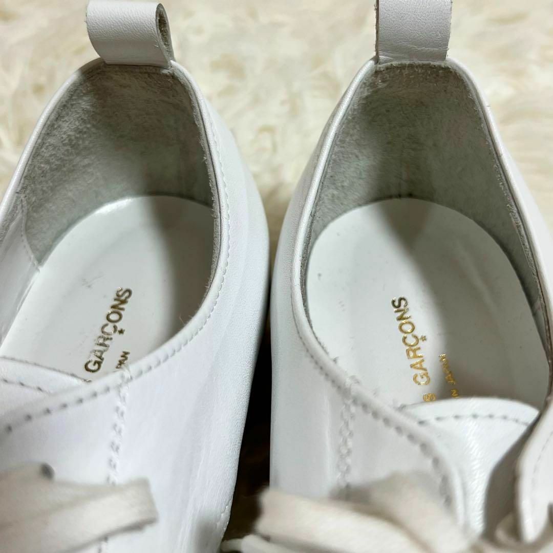 極美品】COMME des GARCONS レザーシューズ ベーシックホワイト-