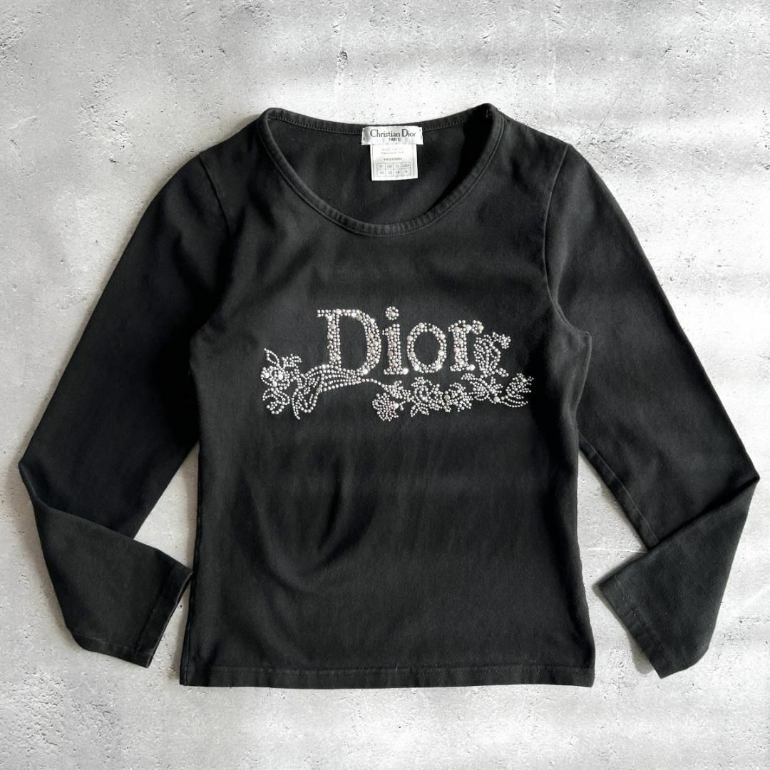 Christian Dior - イタリア製 Christian Dior ロゴ スタッズ 長袖 T
