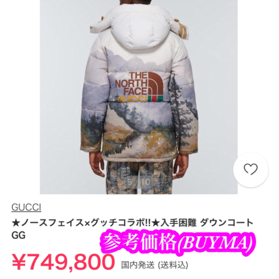 GUCCI - グッチノースフェイスコラボダウン X Lサイズ ユニ GUCCI - グッチノースフェイスコラボダウン X Lサイズ ユニ