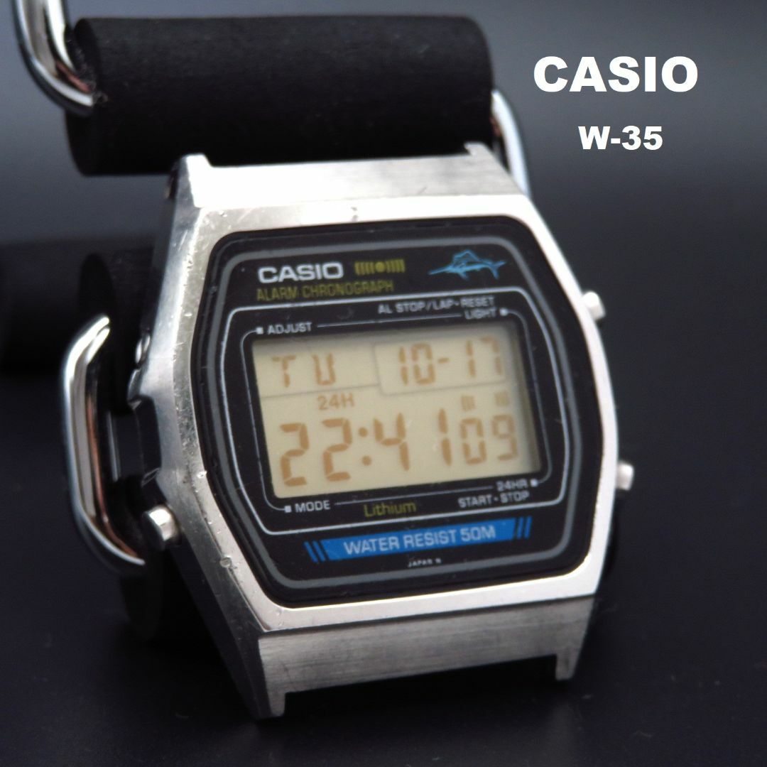 CASIO - CASIO デジタル腕時計 W-35 ヴィンテージ カジキの通販 CASIO - CASIO デジタル腕時計 W-35 ヴィンテージ カジキの通販