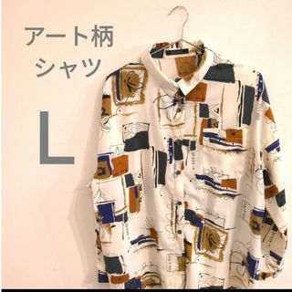 アート柄シャツ(シャツ/ブラウス(長袖/七分))