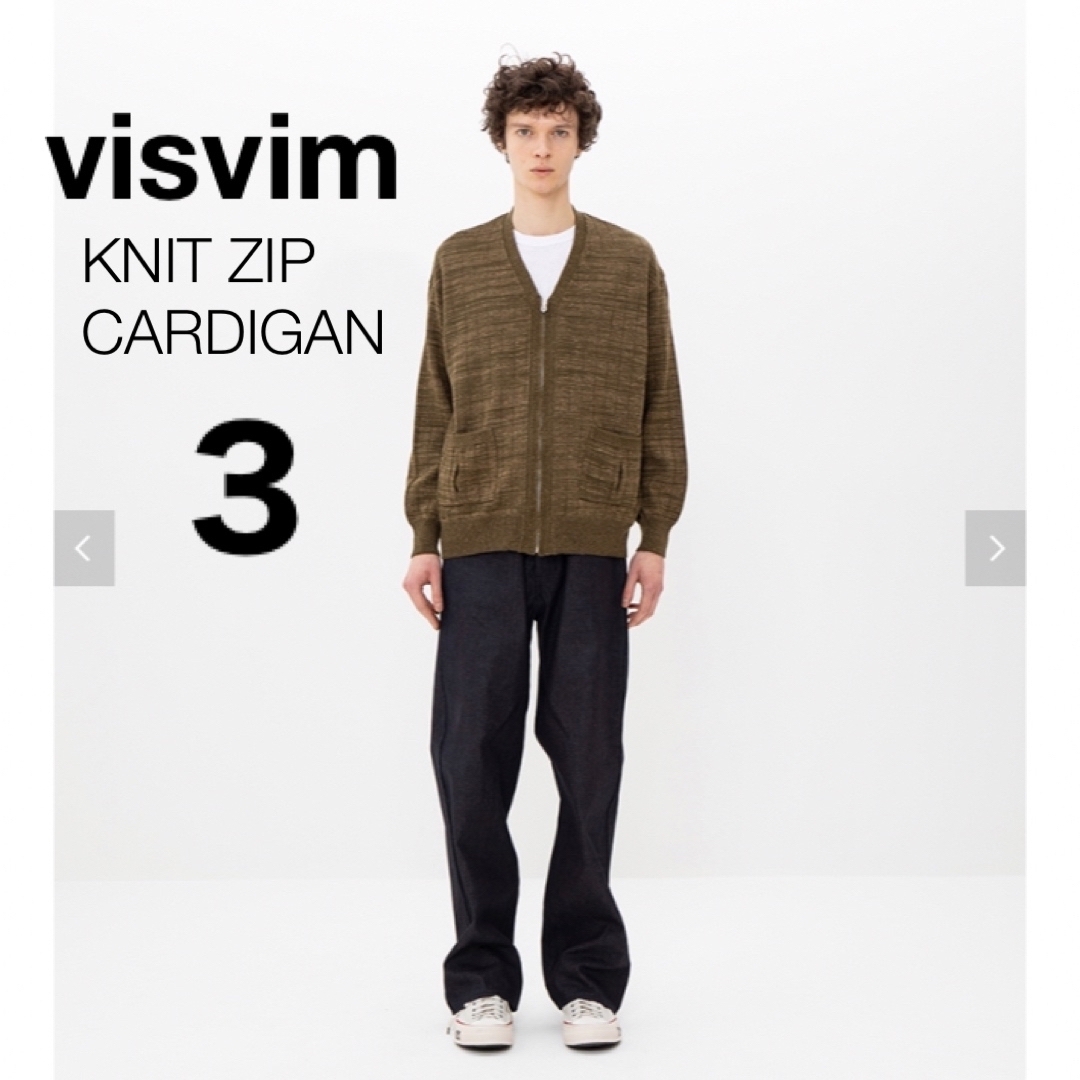 2023AW visvim KNIT ZIP CARDIGANオリーブSize3