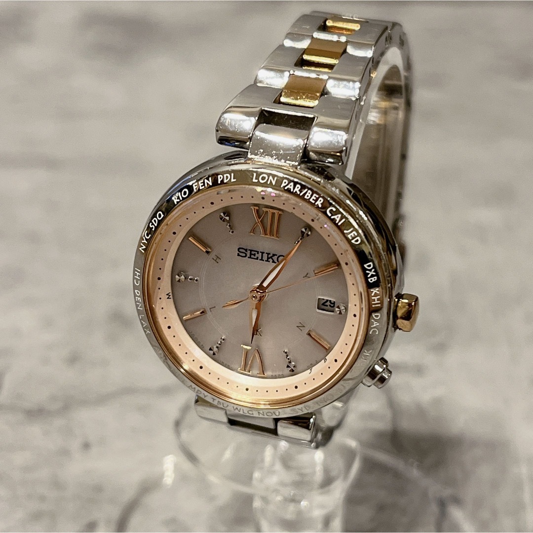 腕時計美品 SEIKO ルキア 1B25-0AJ0 腕時計 チタン 電波ソーラー