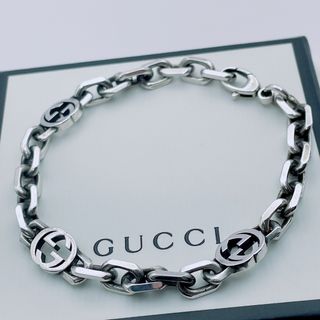 グッチ(Gucci)の【美品】GUCCI　ブレスレット　インターロッキング　19号　クリーニング済(ブレスレット)