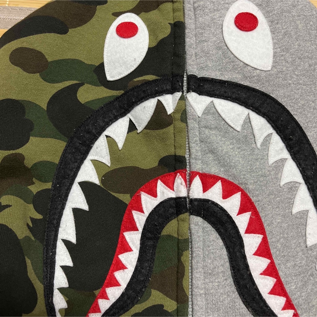 APE BAPE KAWS GIANT SHARK HOODIE パーカー　XL