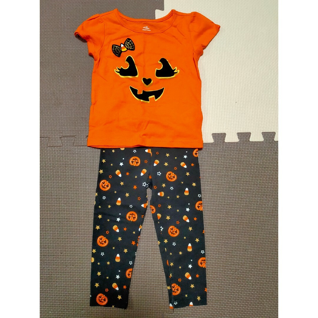 ハロウィン セットアップ 90サイズ キッズ/ベビー/マタニティのキッズ服女の子用(90cm~)(Tシャツ/カットソー)の商品写真