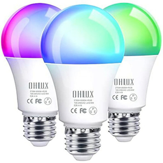 OHLUX スマートWiFi LED電球 マルチカラー 3個セット(蛍光灯/電球)