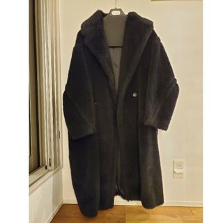 マックスマーラ(Max Mara)のMaxMara テディベアアイコンアルパカコート ブラック(毛皮/ファーコート)