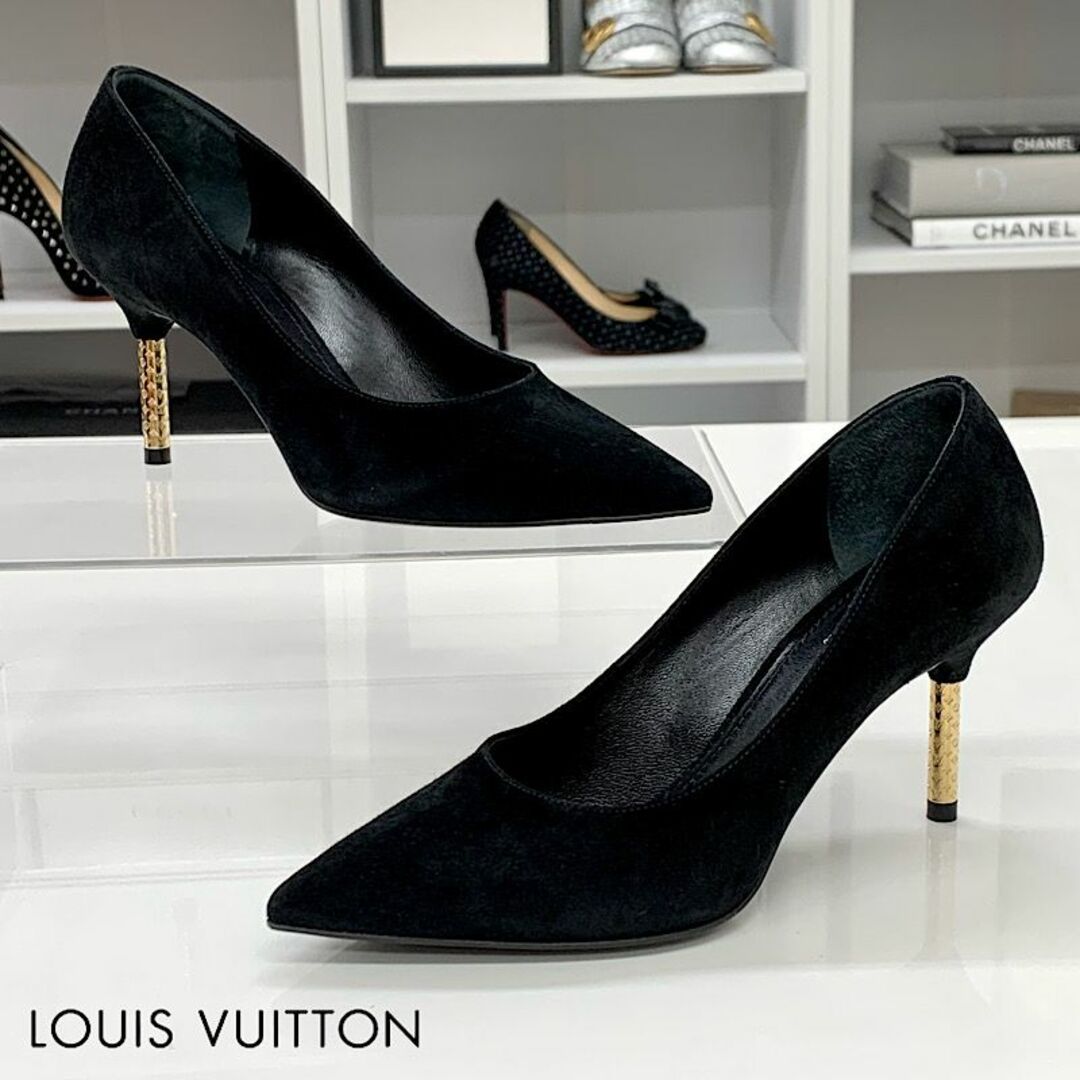LOUIS VUITTON(ルイヴィトン)の5429 ヴィトン アルティメートライン スエード モノグラムヒール パンプス  レディースの靴/シューズ(ハイヒール/パンプス)の商品写真