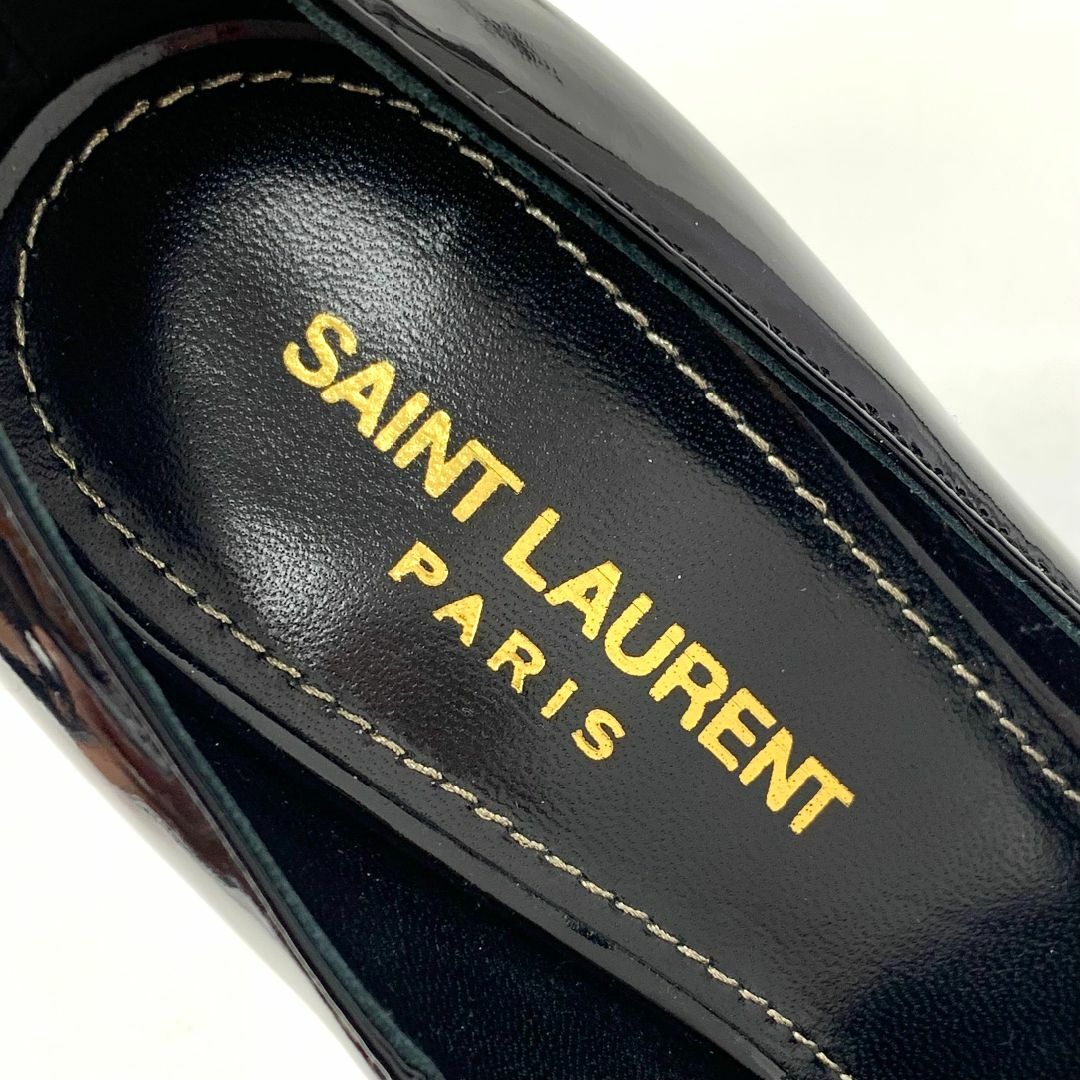 Saint Laurent(サンローラン)の7159 サンローラン オピウム パテント YSLロゴヒール パンプス ブラック レディースの靴/シューズ(ハイヒール/パンプス)の商品写真