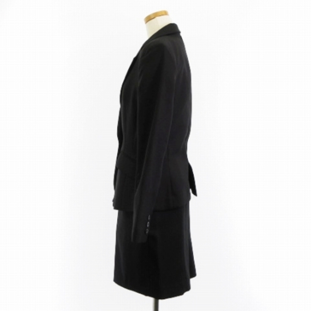 アルミナクラス スーツ 3点セット 背抜き 1B スカート パンツ 黒 7AR 2