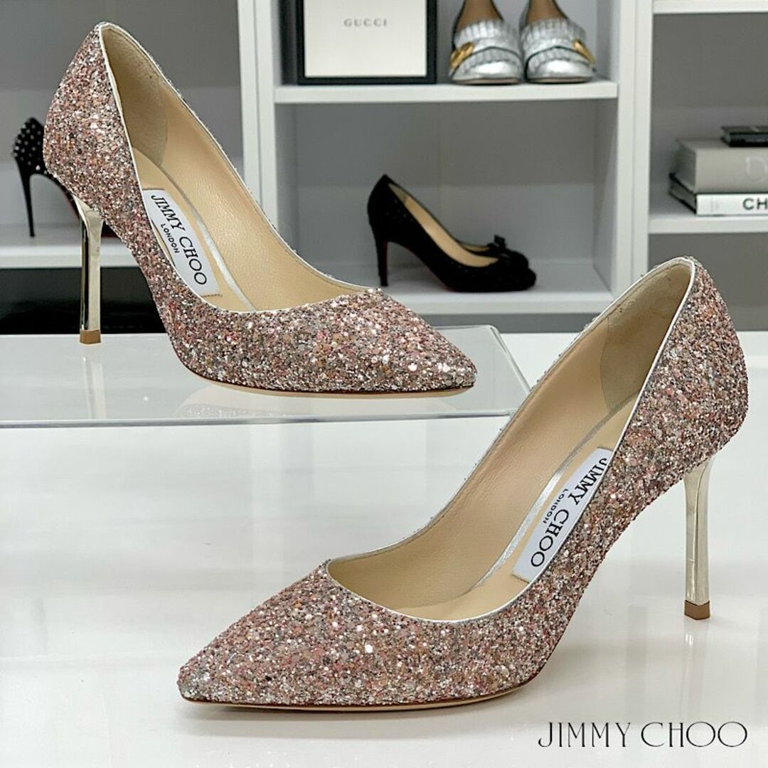 ジミーチュウ　JIMMYCHOO グリッターパンプス