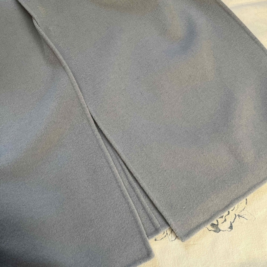 DEUXIEME CLASSE(ドゥーズィエムクラス)のドゥーズィエムクラス　victorianリバーロングノーカラーコート　ブルー レディースのジャケット/アウター(ロングコート)の商品写真