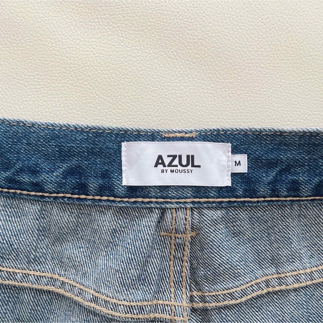 AZUL by moussy(アズールバイマウジー)の【アズールバイマウジー】AZUL DENIM/ハイウエストワイドデニムⅣ M レディースのパンツ(デニム/ジーンズ)の商品写真