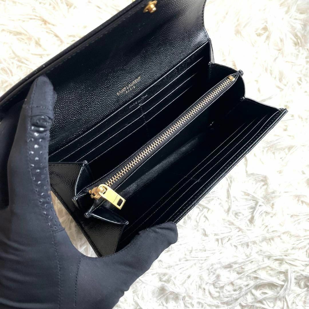 ⋟極美品⋞/ YSL カサンドラマテラッセラージフラップウォレット 372264