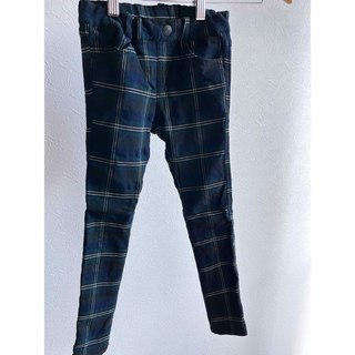 タータンチェック　ズボン　120サイズ　裏　暖かく素材　ストレッチ　スキニー(パンツ/スパッツ)