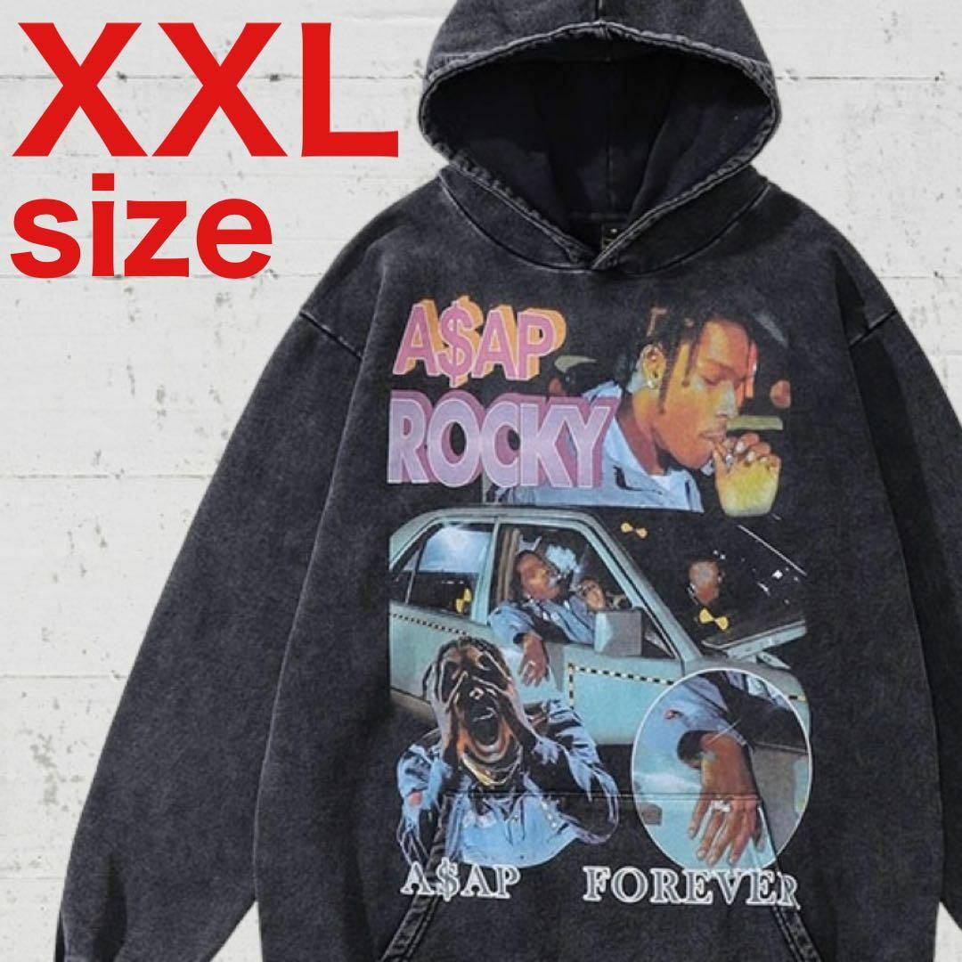 ASAP Rocky　エイサップ・ロッキー　ラップ　パーカー　ブラック　XXL