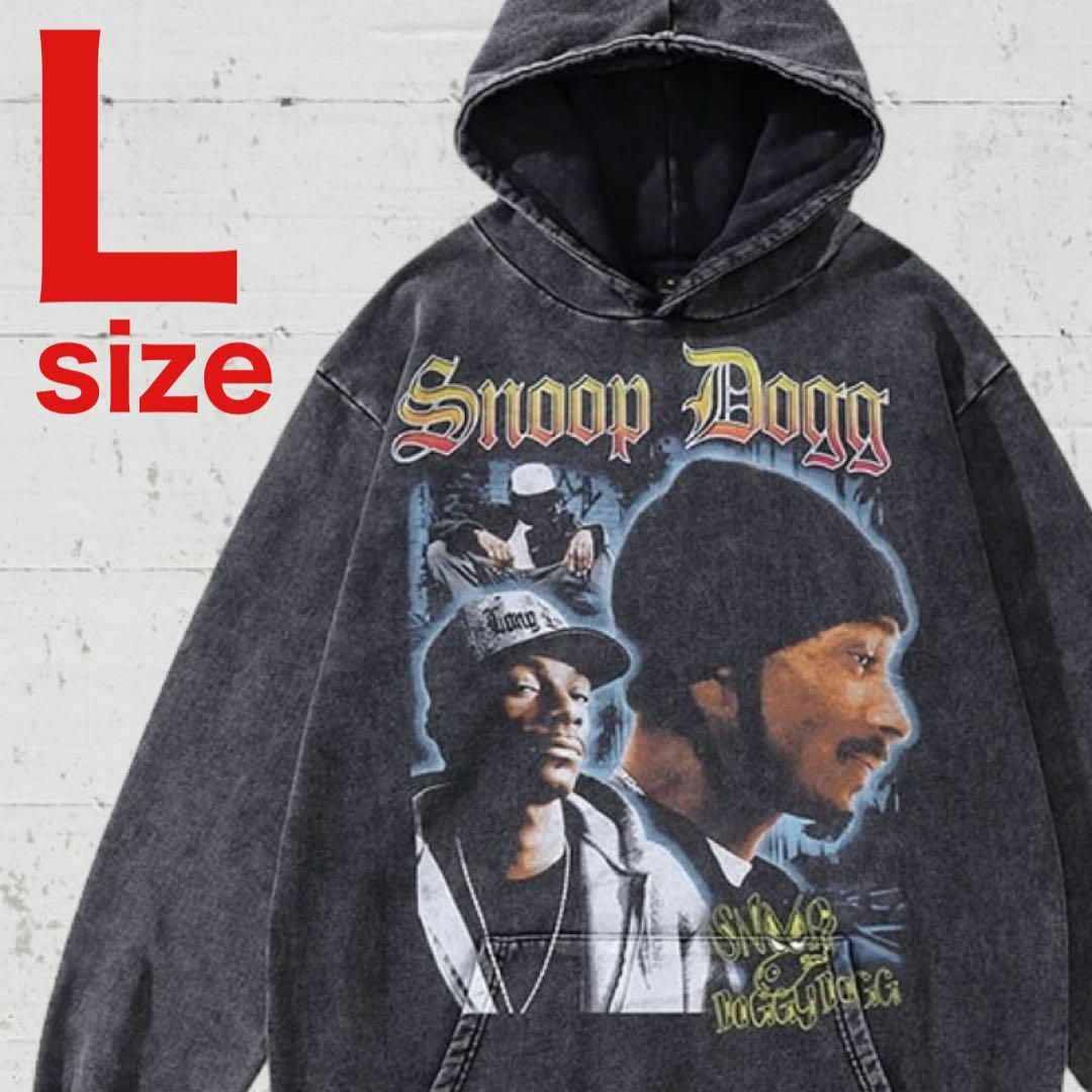 Snoop Dogg　スヌープ　RAP　ラップ　パーカー　ブラック　Lサイズ