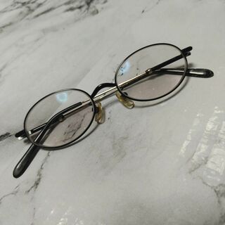 バーバリー(BURBERRY)の1928超美品　バーバリーズ　メガネ　眼鏡　度強　5202　マーブル模様　黒(サングラス/メガネ)