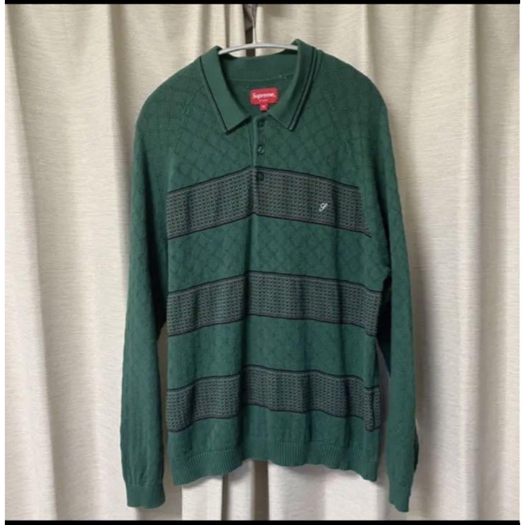 Supreme Knit Stripe L/S Polo ニットポロ